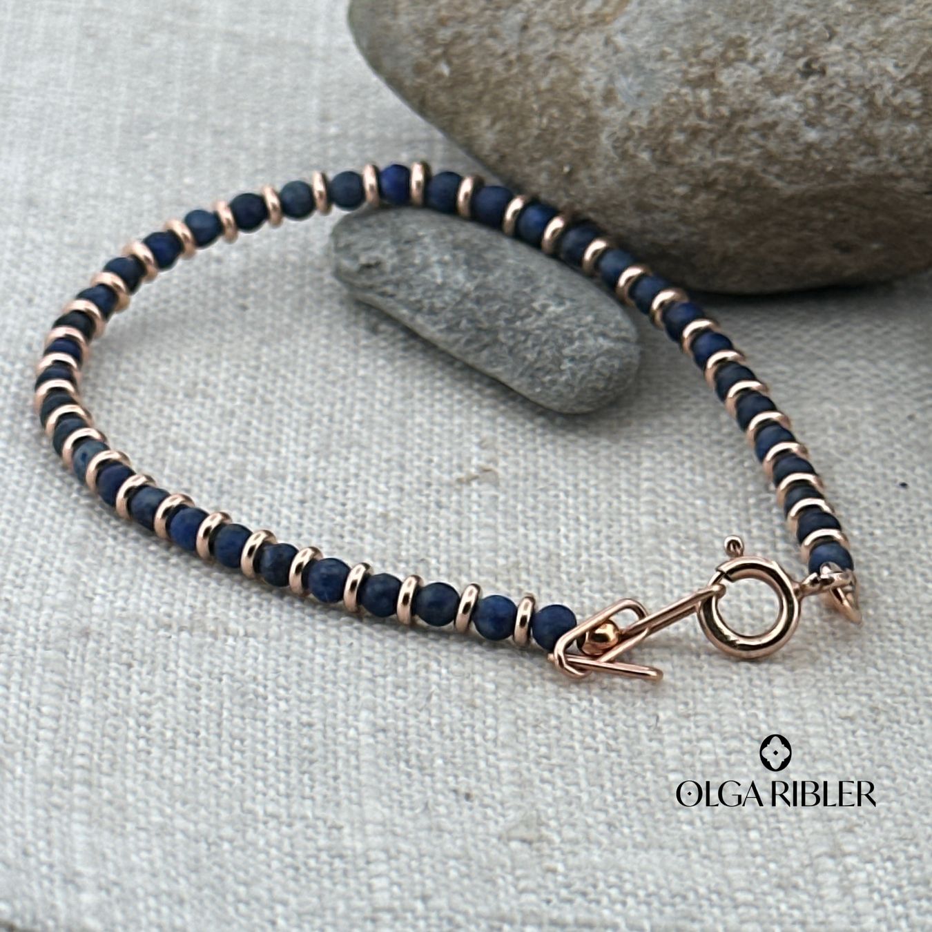 Olga Ribler Bracciali & Braccialetti: Armband mit Lapislazuli – Nuovo (secondo la descrizione) da Luzern venduto da MonikaS03 1