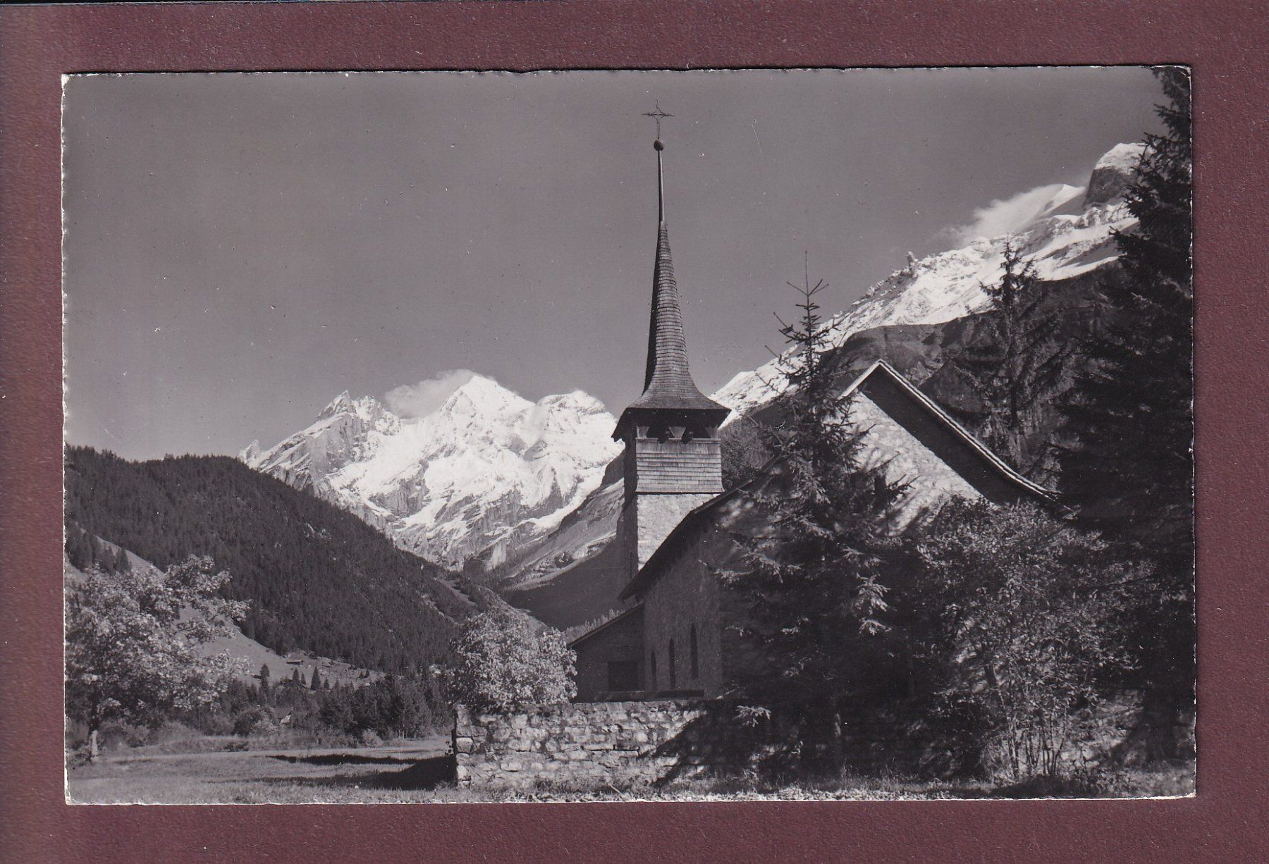 Cartoline postali: KANDERSTEG - Kirche - 1961 – Usato da Pully venduto da nicecards
