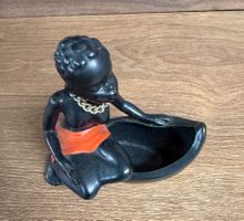 Dekorative Vintage-Figur als Schale, Rarität, Schwarz!