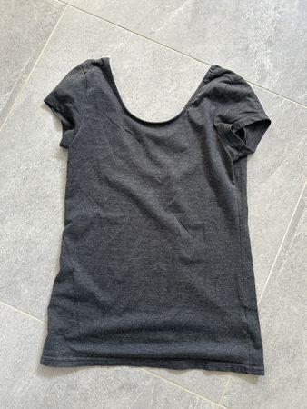T-shirt femme gris dos échancré taille S