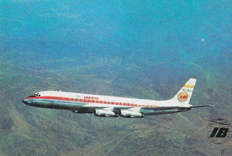 Cartoline postali: DC-8 / 52 - IBERIA + c1970 – Usato da Emmenbrücke venduto da teestube