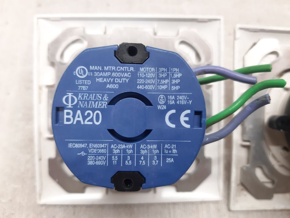 Drehschalter 19mm Mit Blauer LED - 5-polig Für 12V/24V Anwendungen