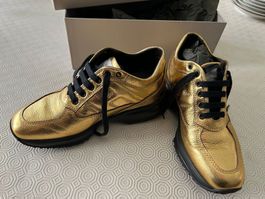 Scarpe Hogan color oro nuove n.37