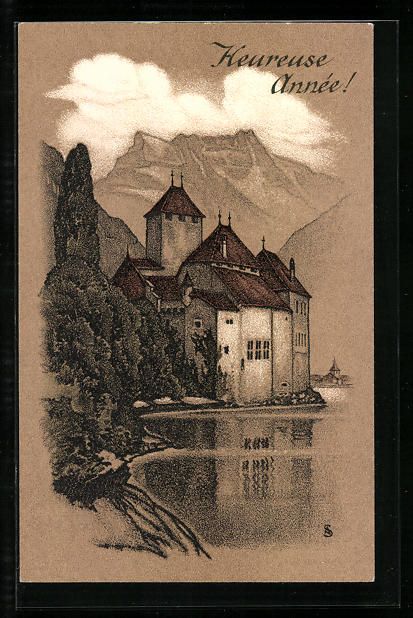 Cartoline postali: Chillon, Le Chateau, vue ouest – Usato da Berlin venduto da bartko-reher