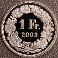 1 Franken 2003 pp / aus Münzsatz