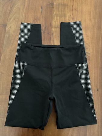 Damen Leggings schwarz Grösse M mit Punkten guter Zustand