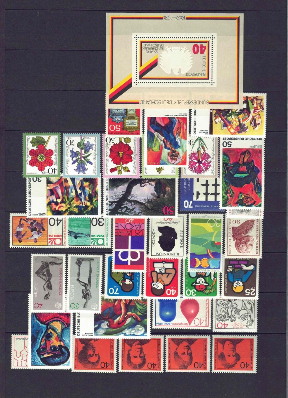 Tous les timbres: Deutschland 1973-1974 kompl postfr** – D'occasion à Basel par Pfefferschootte 1