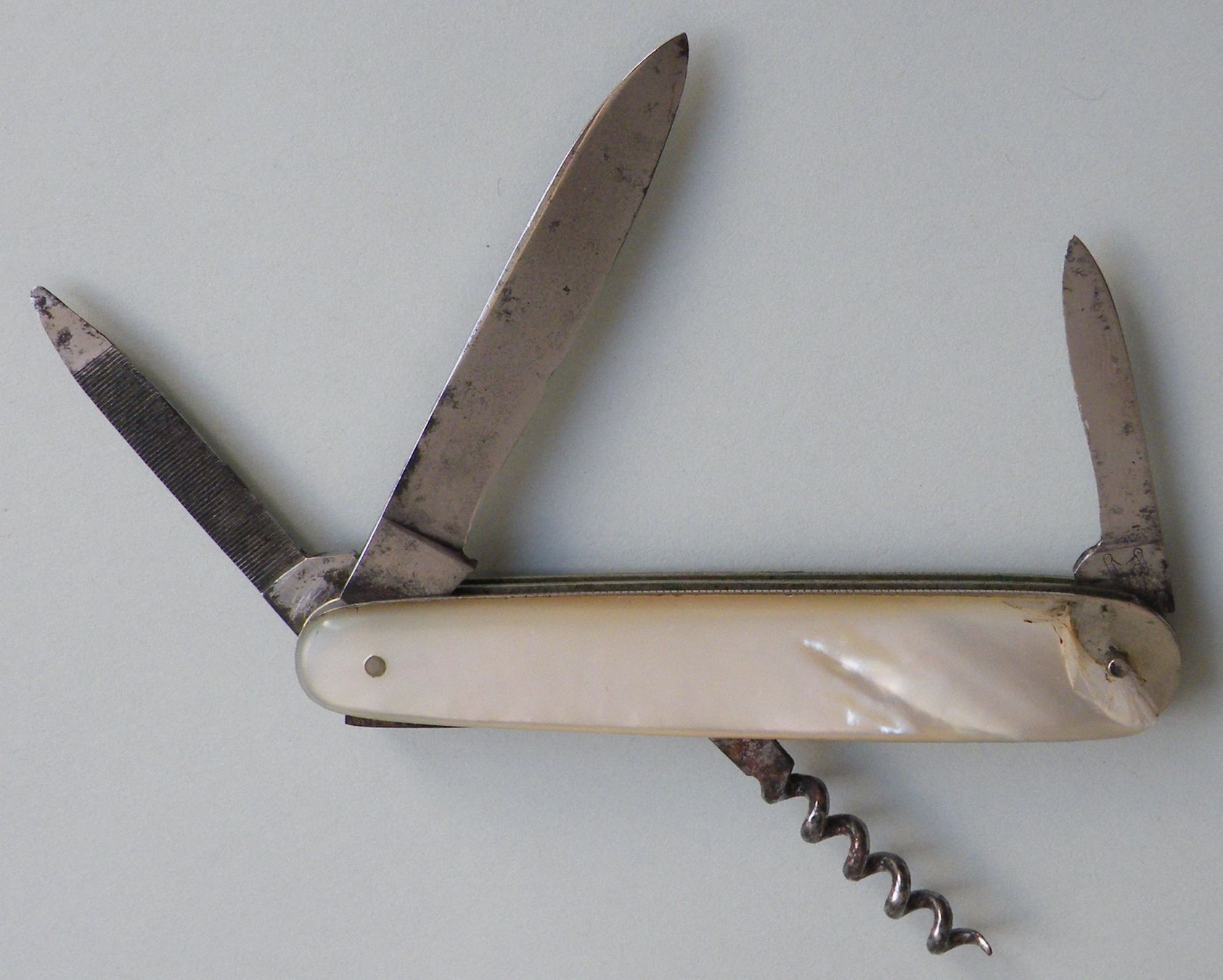 Couteaux de poche: F. SCHODER Thun Taschenmesser Sackmesser Perlmutt Perlmutter – D'occasion à Zürich par Turta 1