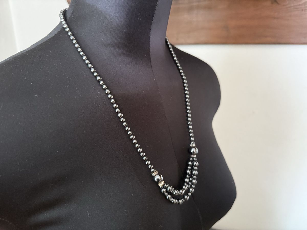 Catenine: Hämatit Kette Vintage – Usato da Lamone venduto da LaCantinaMagica 3