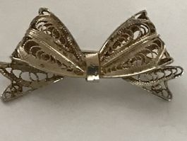Silber trachten Brosche Vintage Filigran