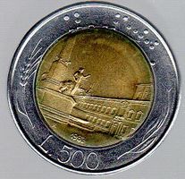 MÜNZE 500 LIRE ITALIEN 1983 - ERHALT SIEHE SCAN