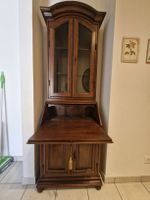 Secretaire con vetrina in legno massello