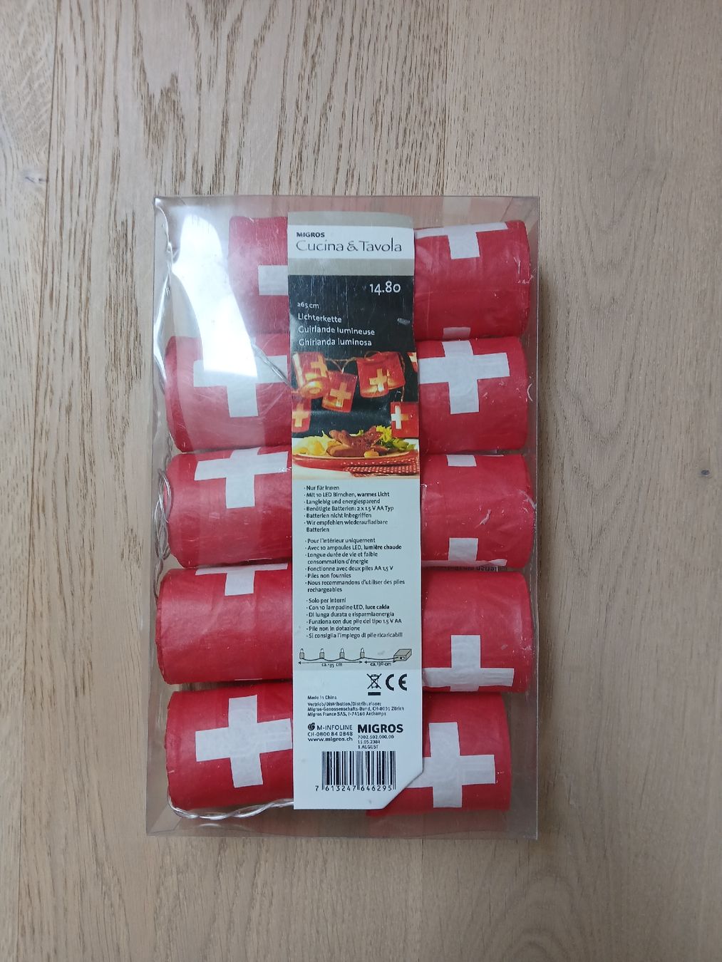 Migros Ghirlande e barre luminose: 1. August Lichterkette – Nuovo e nell'imballaggio originale da Näfels venduto da Mc_Bisig