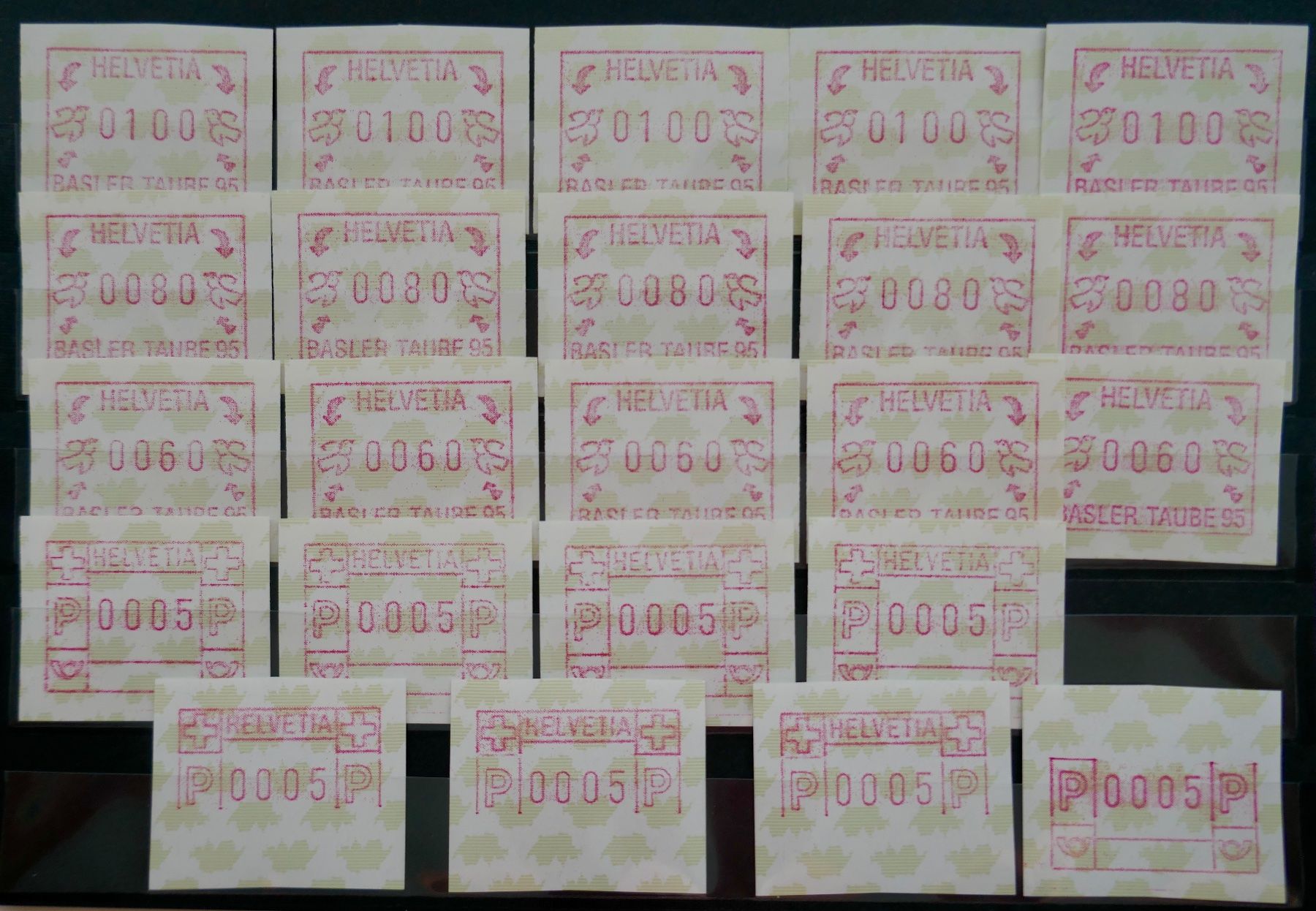 Tous les timbres: Frankaturware Automatenmarken mit Abarten postfrisch** – Neuf (Voir description) à Möhlin par PHILABARTIS