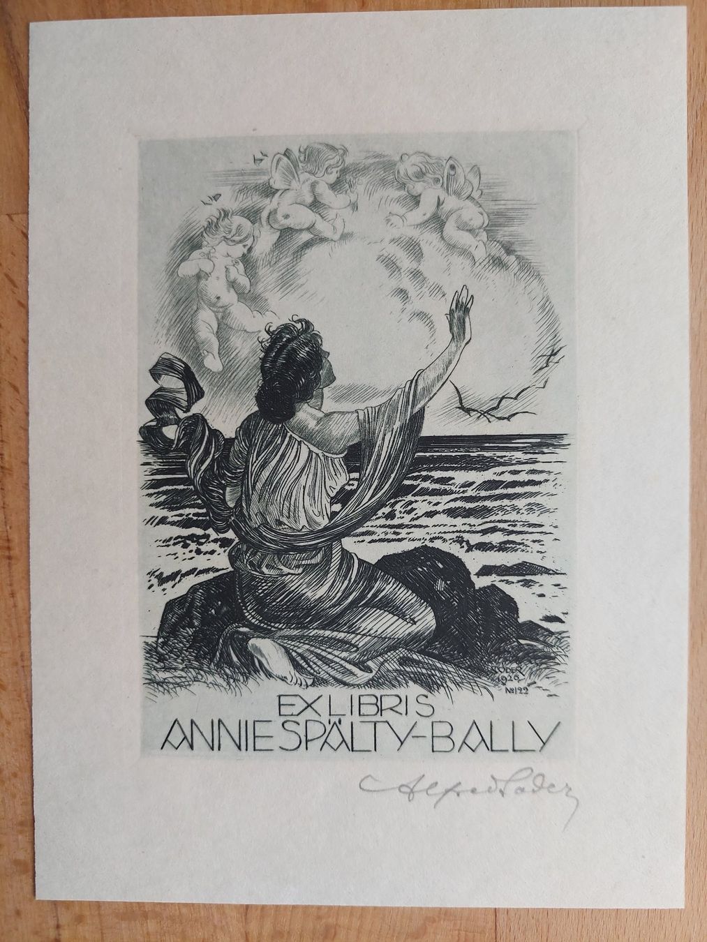 Dipinti: Exlibris Alfred Soder - Original Radierung (1920) signiert – Usato da Obfelden venduto da Exlibris-Art