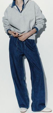 Denimhose mit Kordelzug **BRANDNEU + UNGETRAGEN**