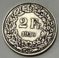 2 Franken - stehende Helvetia - 1939 B (Silber .835)