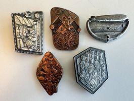 Vintage Fasnachtsplaketten Basel 1930–1960 Konvolut