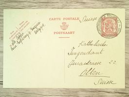 TR65 Carte Postale + Timbre Belgique 1938