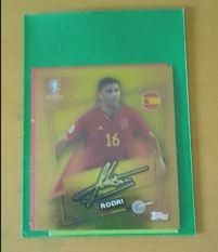 Topps Carte collezionabili: Topps EM 2024 Rodri SP Gold plus 2 Sticker – Nuovo (secondo la descrizione) da Ittigen venduto da Footygol 2