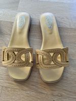 Tod's Ledersandalen, gelb, Gr. 37.5