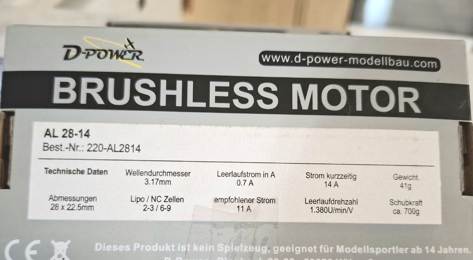 Motoren: Brushless Motor   AL 28-14 – Neu und originalverpackt aus Gunzwil von Minor300 4