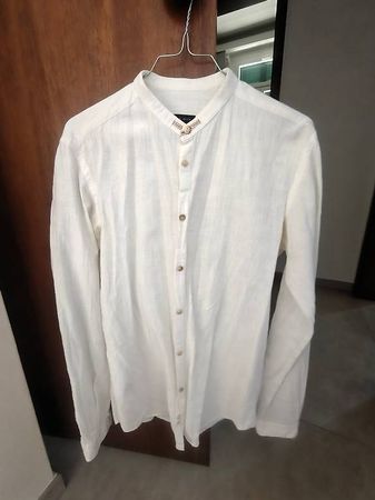 Camicia lino coreana ZARA Uomo taglia S