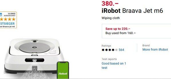Irobot Aspirapolveri & Accessori: iRobot Braava Jet M6 – Usato da Collonges venduto da arashee 6