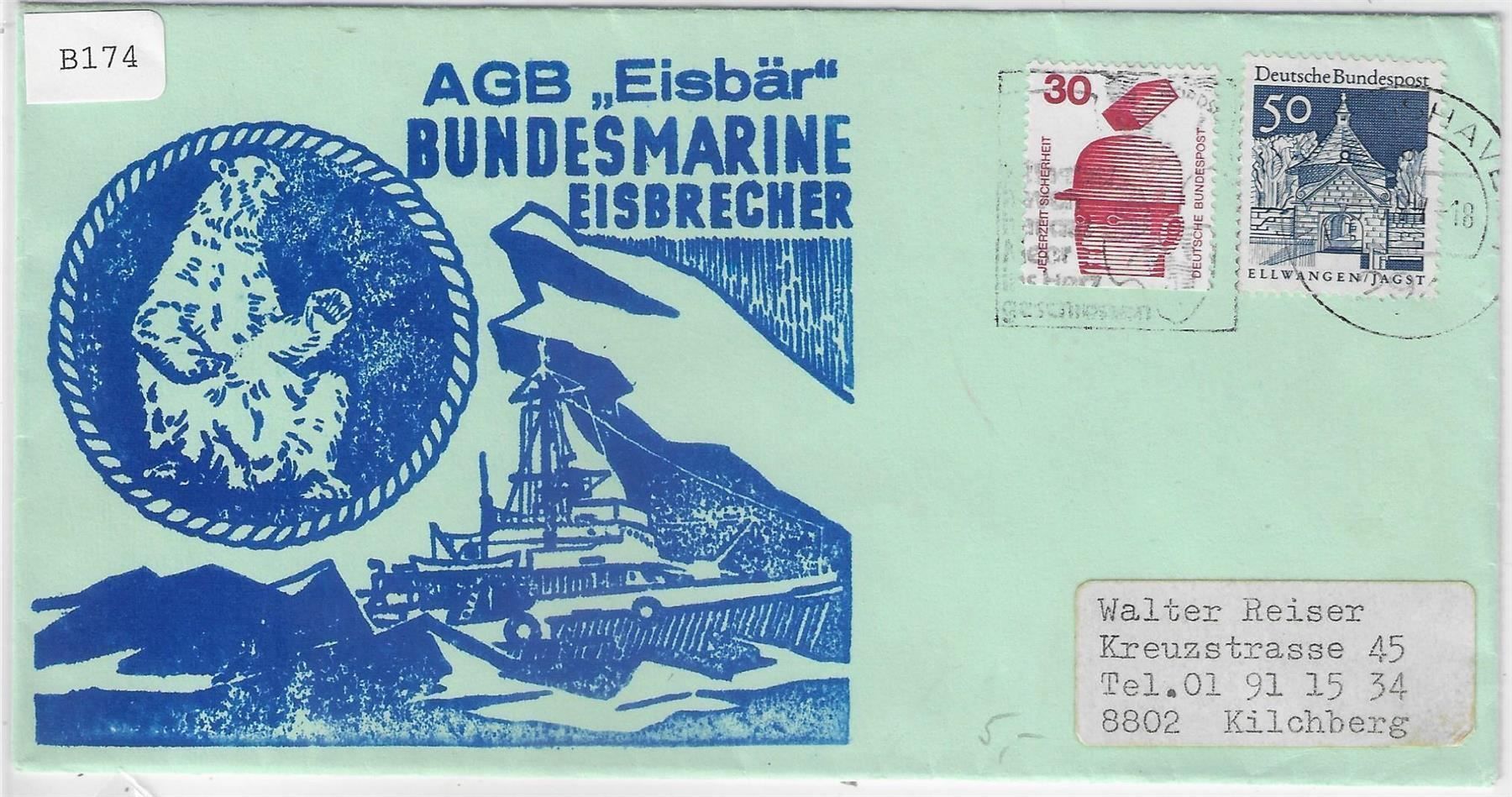 Plaketten & Abzeichen: Schiffpost AGB "Eisbär" Bundesmarine – Neu und originalverpackt aus Ettingen von Kartenplanet