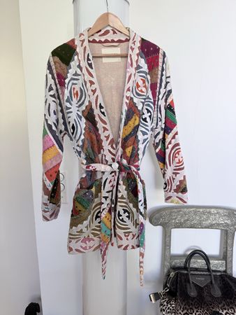 Sissel Edelbo Kimono Jacke bunt mit Bindegürtel neuwertig