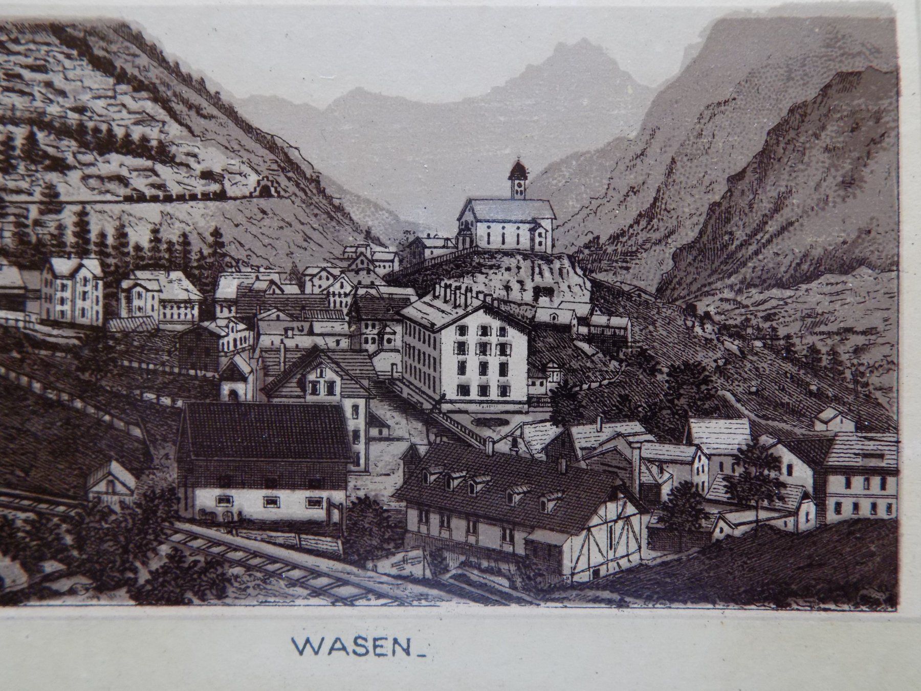 Incisioni: Wassen Chromolithographie – Usato da Risch venduto da Antikfee 3