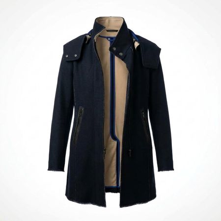 Cappotto invernale nero con cappuccio XS/S