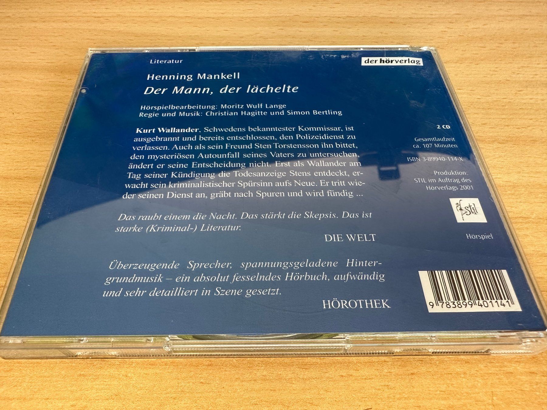 Audiolibri: Henning Mankell - Der Mann, der lächelte - 2 CD – Usato da Rikon im Tösstal venduto da Alpenmutz 1