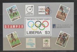 Liberia 1988 Olympische Spiele Soul Block Nr. 114 **