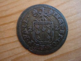 (H6) Wallis Halbbatzen 1722