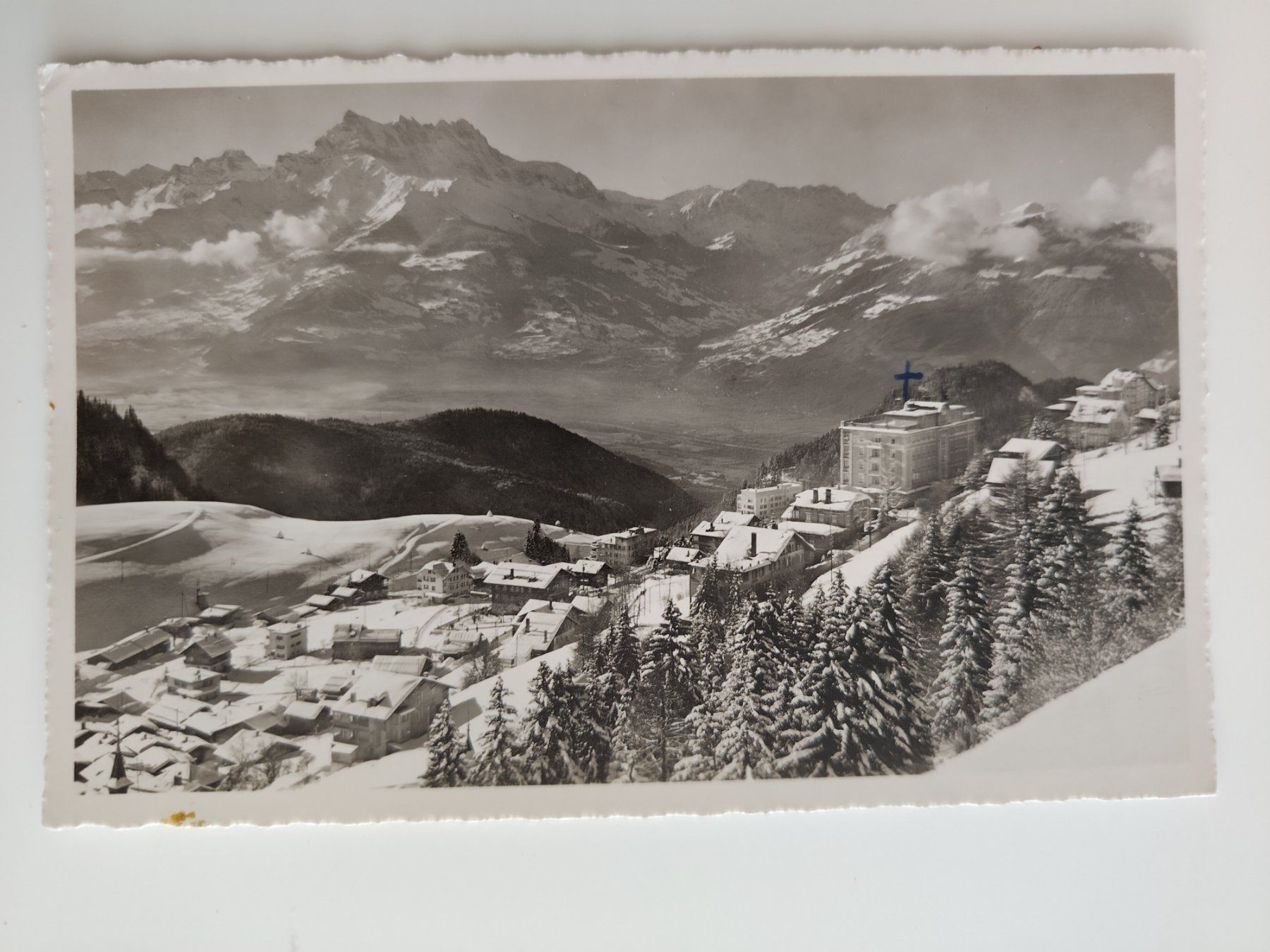 Cartoline postali: Leysin im Winter dat 1943. Leysin – Usato da Ohmstal venduto da Lebensfreude05