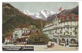 Interlaken (BE) Terminus Hotel Bahnhof  Pension Bristol 1913
