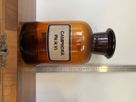Antikes Apotheker-Glas, Durchmesser ca. 15 cm