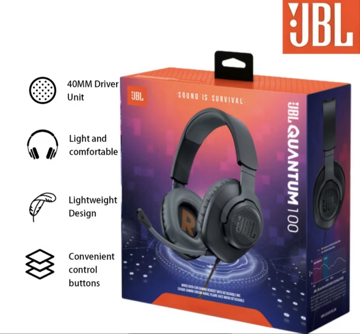 JBL Cuffie: JBL Quantum 100 Gaming Headset schwarz  – Nuovo e nell'imballaggio originale da Bern venduto da moh_hz