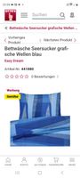 Bettwäsche Seersucker Wellen blau Easy Dream