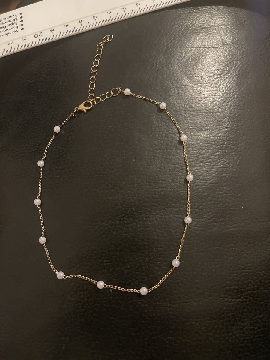 Ketten: Joli Collier doré et perles neuf  32 cm +6 cm  – Neu (gemäss Beschreibung) aus Kloten von Vermicelles 2