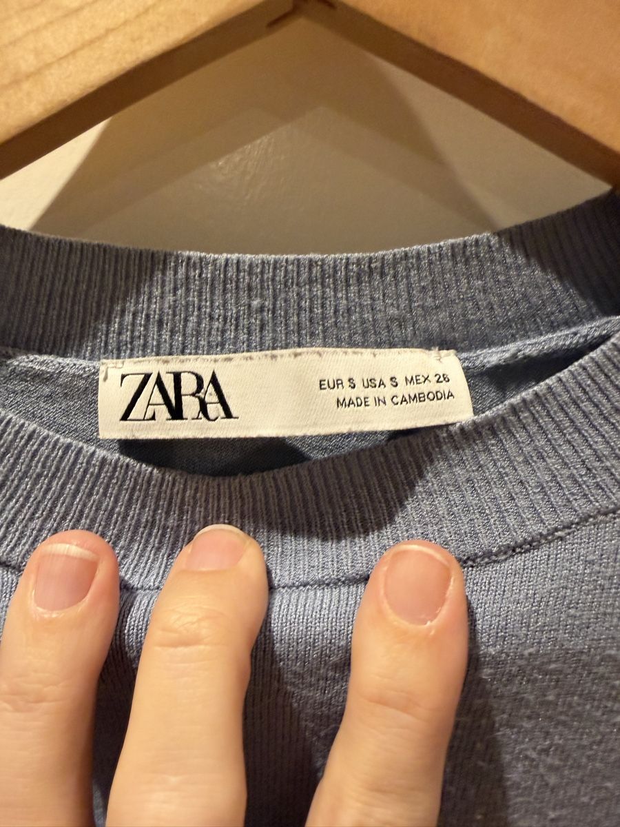 Zara Top: Zara pale blue knit top, size S – Usato da Genève venduto da jud_xrl8 2