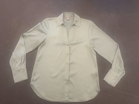 Satin Bluse hellgrün Gr. XS