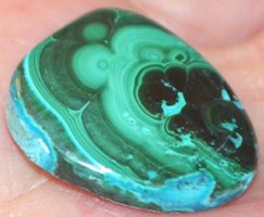 Cabochon L-1546 – Azurit Malachit – 24x21mm