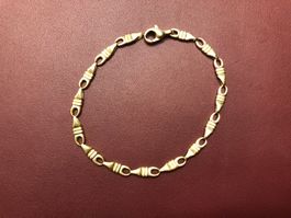 Massives Damenarmband aus 18 Karat Gelbgold Au 750