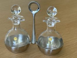 WMF Essig & Oel Set Glas Metall top Zustand