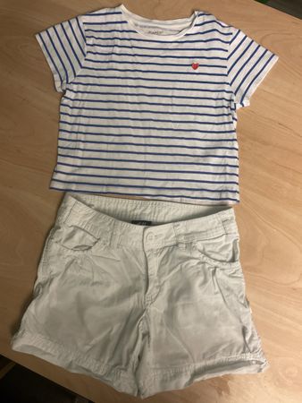 Sommer Set: H&M Shorts & Manor Shirt Gr.134
