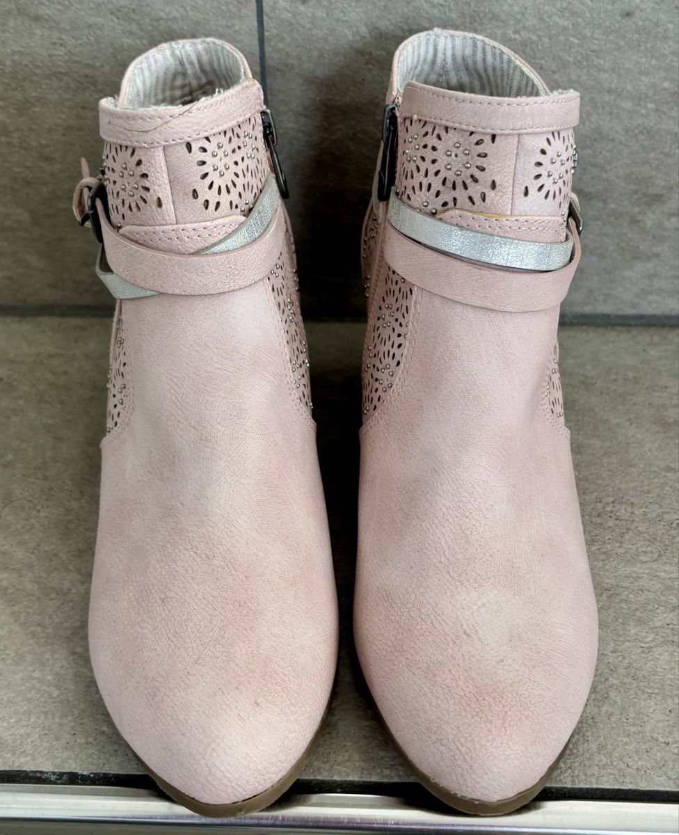 Tom Tailor Scarpe da donna: NEU: Rosa Stiefeletten mit Absatz, Tom Tailor Gr. 38 – Nuovo e nell'imballaggio originale da Oberdorf SO venduto da misijael 3