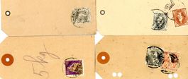 4 Paketkarten - Stehende Helvetia - Helvetia m. Schwert, ZU