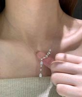 Collier argent avec diamant de moissanite de 0,65 ct GRA